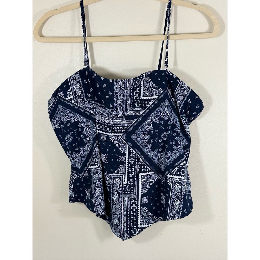 Paisley Bandana Print Corset W Y2K Western Coquette Stretch